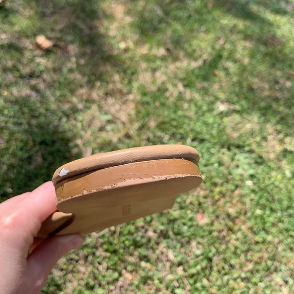 Stradivarius Padded Knot Flat Tan Sandal Slides - Picture 12 of 12